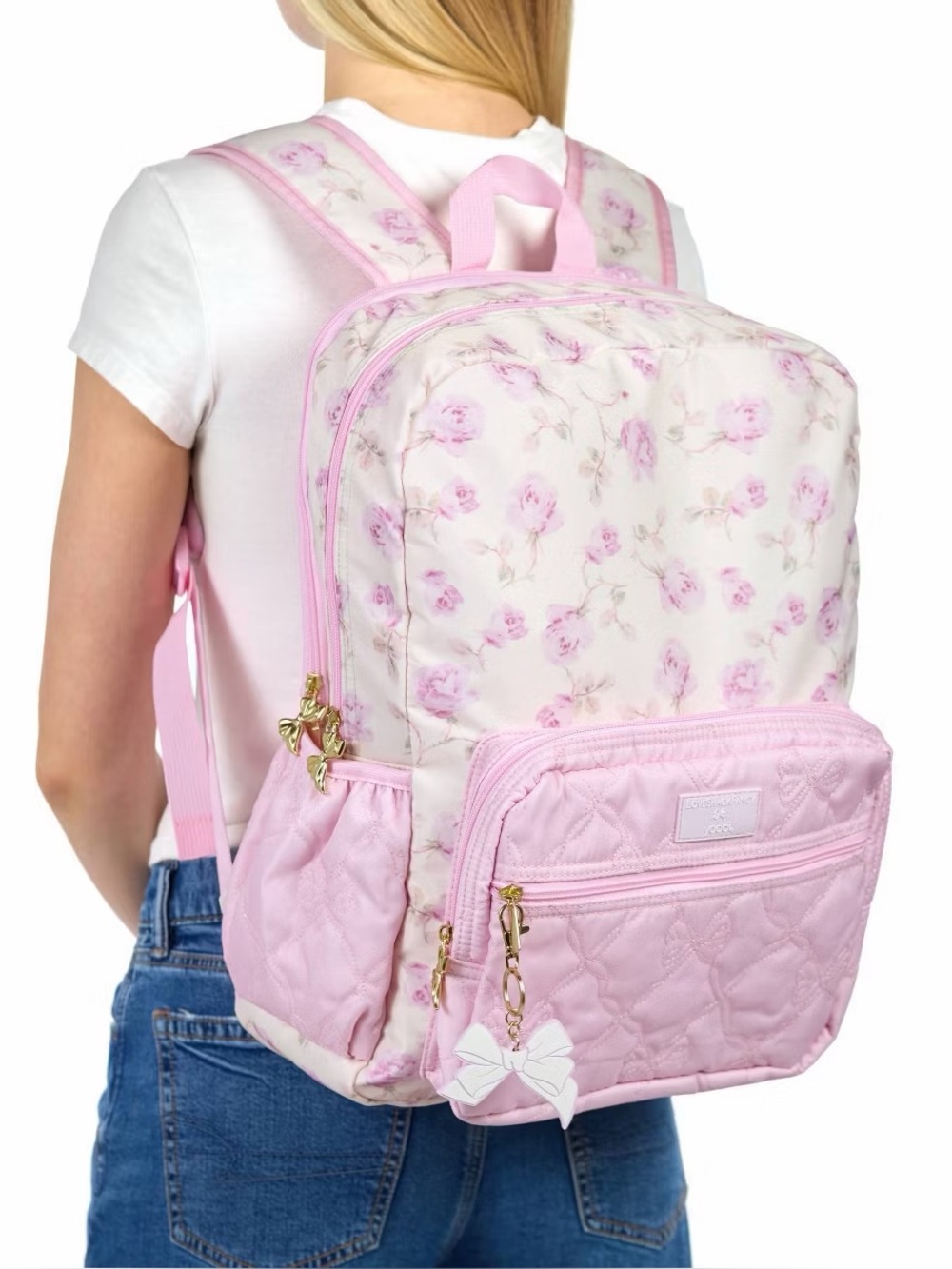 LoveShackFancy Ribbon Rosa Backpack Floral - Picture 4 of 5